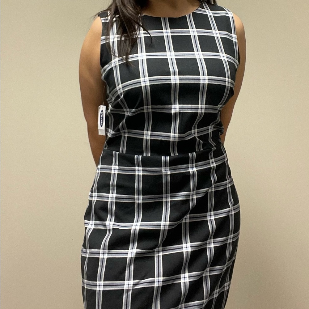 Black and White Plaid Dress Old Navy